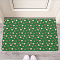 Santa Claus And Reindeer Emoji Print Rubber Doormat