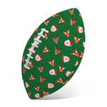 Santa Claus And Reindeer Emoji Print Rugby Ball