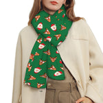 Santa Claus And Reindeer Emoji Print Scarf