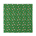 Santa Claus And Reindeer Emoji Print Silk Bandana