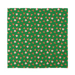 Santa Claus And Reindeer Emoji Print Silk Bandana