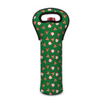 Santa Claus And Reindeer Emoji Print Single Neoprene Wine Tote