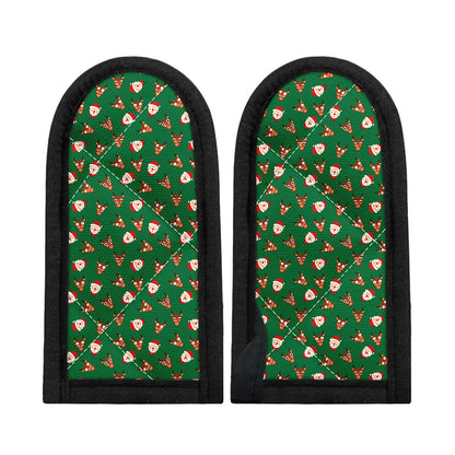 Santa Claus And Reindeer Emoji Print Skillet Handle Cover