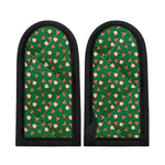 Santa Claus And Reindeer Emoji Print Skillet Handle Cover