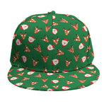 Santa Claus And Reindeer Emoji Print Snapback Cap