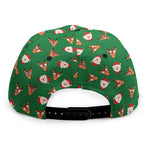 Santa Claus And Reindeer Emoji Print Snapback Cap