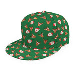 Santa Claus And Reindeer Emoji Print Snapback Cap