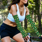 Santa Claus And Reindeer Emoji Print Sun Protection Arm Sleeves