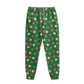 Santa Claus And Reindeer Emoji Print Sweatpants