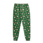 Santa Claus And Reindeer Emoji Print Sweatpants