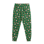 Santa Claus And Reindeer Emoji Print Sweatpants