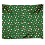 Santa Claus And Reindeer Emoji Print Tapestry