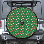 Santa Claus And Reindeer Emoji Print Tire Cover With Camera Hole