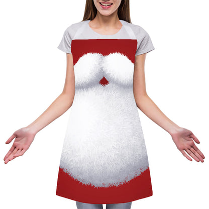 Santa Claus Beard Print Adjustable Apron