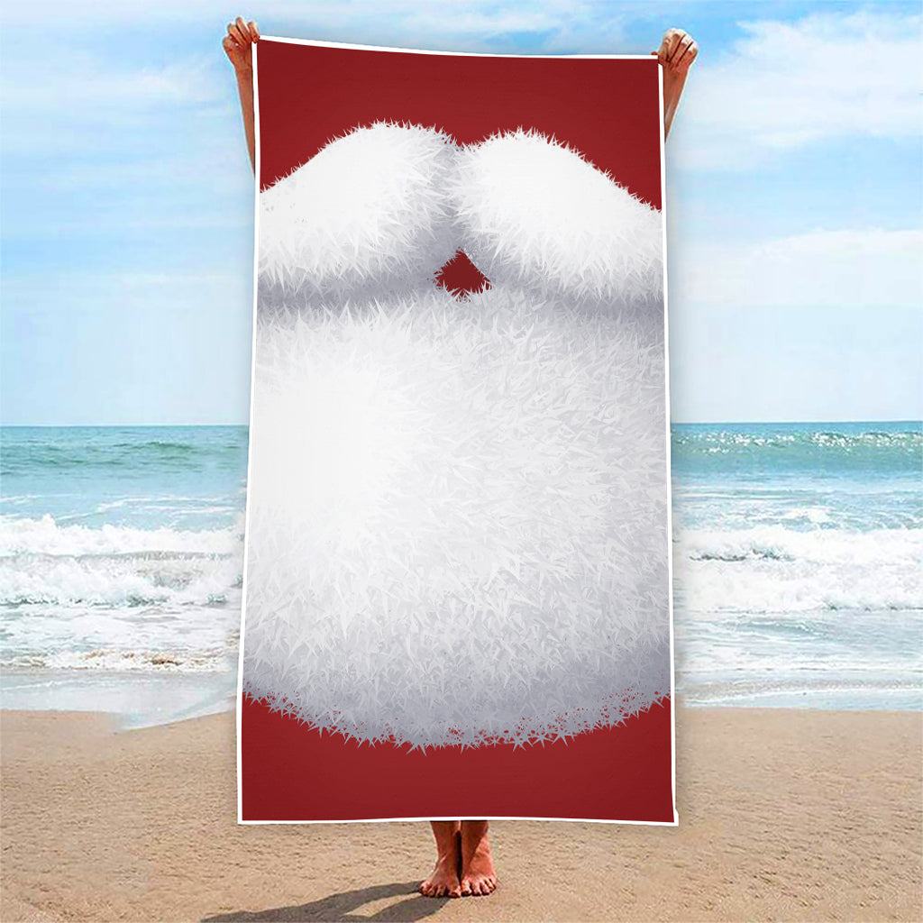 Santa Claus Beard Print Beach Towel