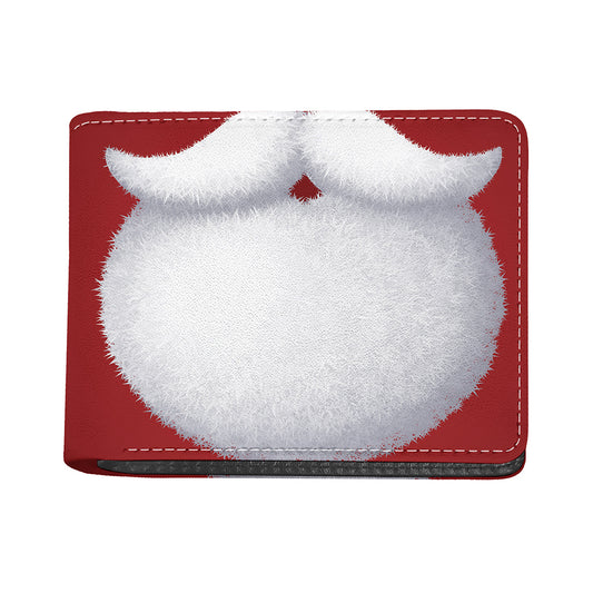 Santa Claus Beard Print Bifold Wallet