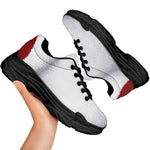 Santa Claus Beard Print Black Chunky Shoes