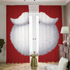 Santa Claus Beard Print Blackout Pencil Pleat Curtains