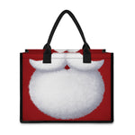 Santa Claus Beard Print Canvas Tote Bag