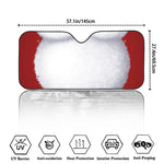 Santa Claus Beard Print Car Windshield Sun Shade