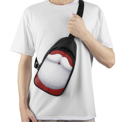 Santa Claus Beard Print Chest Bag