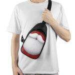 Santa Claus Beard Print Chest Bag
