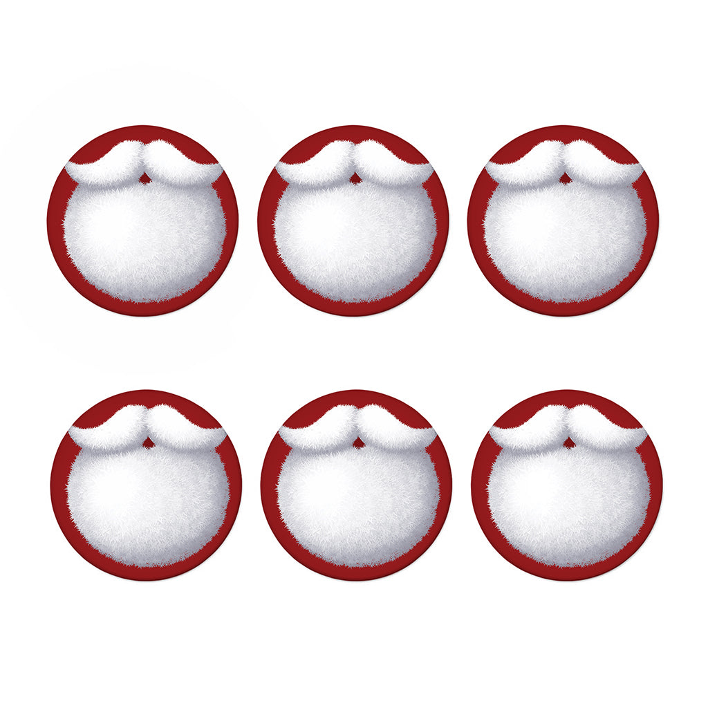 Santa Claus Beard Print Coaster Set