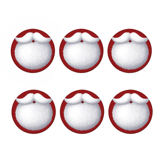 Santa Claus Beard Print Coaster Set