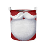 Santa Claus Beard Print Collapsible Laundry Basket
