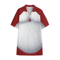 Santa Claus Beard Print Cotton Hawaiian Shirt