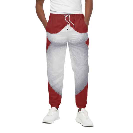 Santa Claus Beard Print Cotton Pants