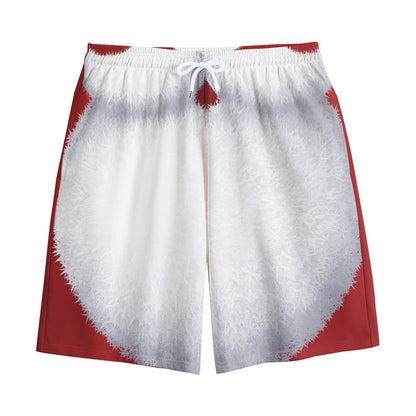 Santa Claus Beard Print Cotton Shorts