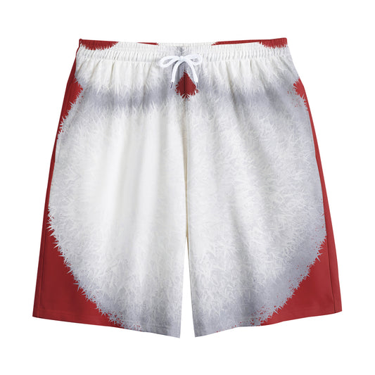 Santa Claus Beard Print Cotton Shorts