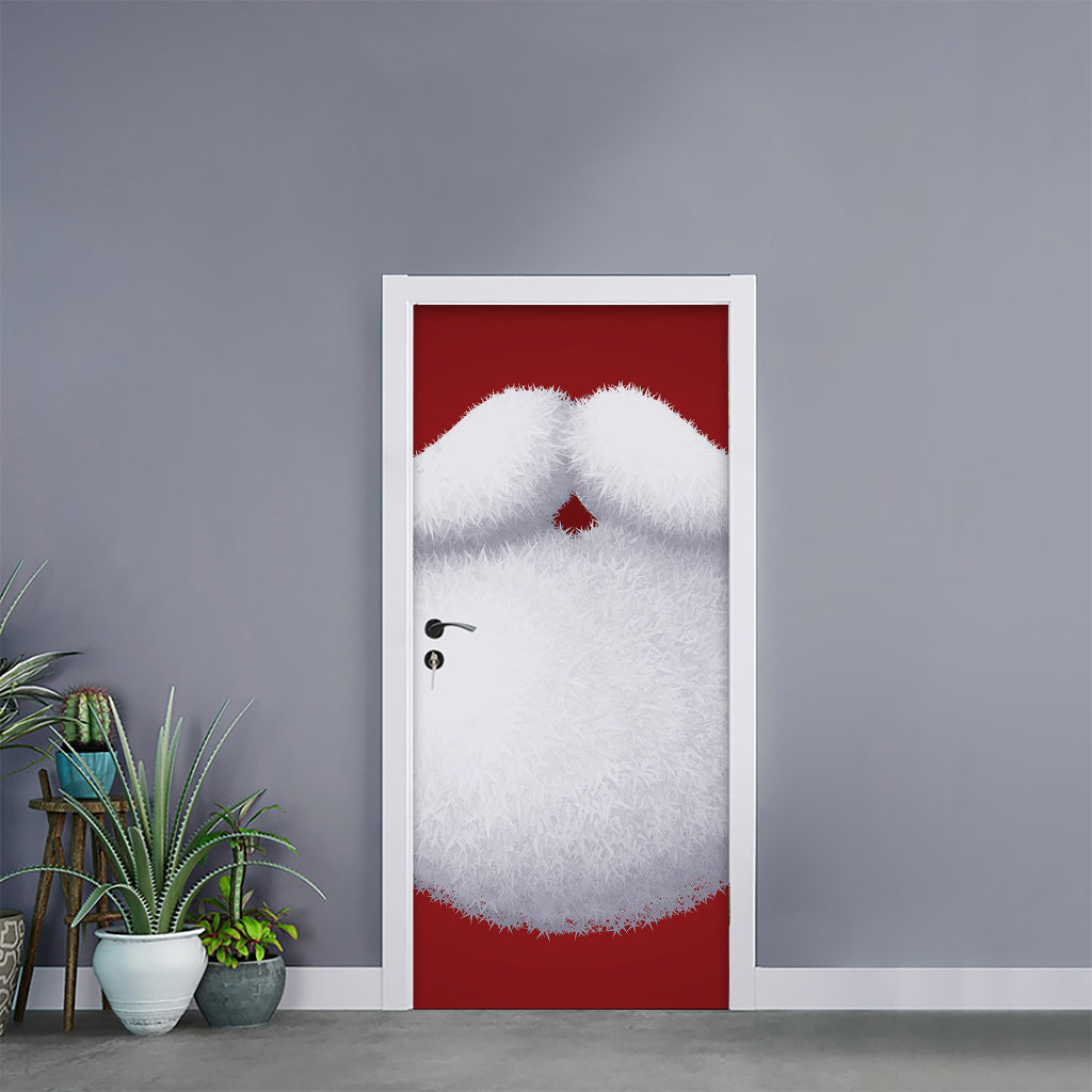 Santa Claus Beard Print Door Sticker