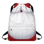 Santa Claus Beard Print Drawstring Backpack
