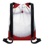 Santa Claus Beard Print Drawstring Backpack