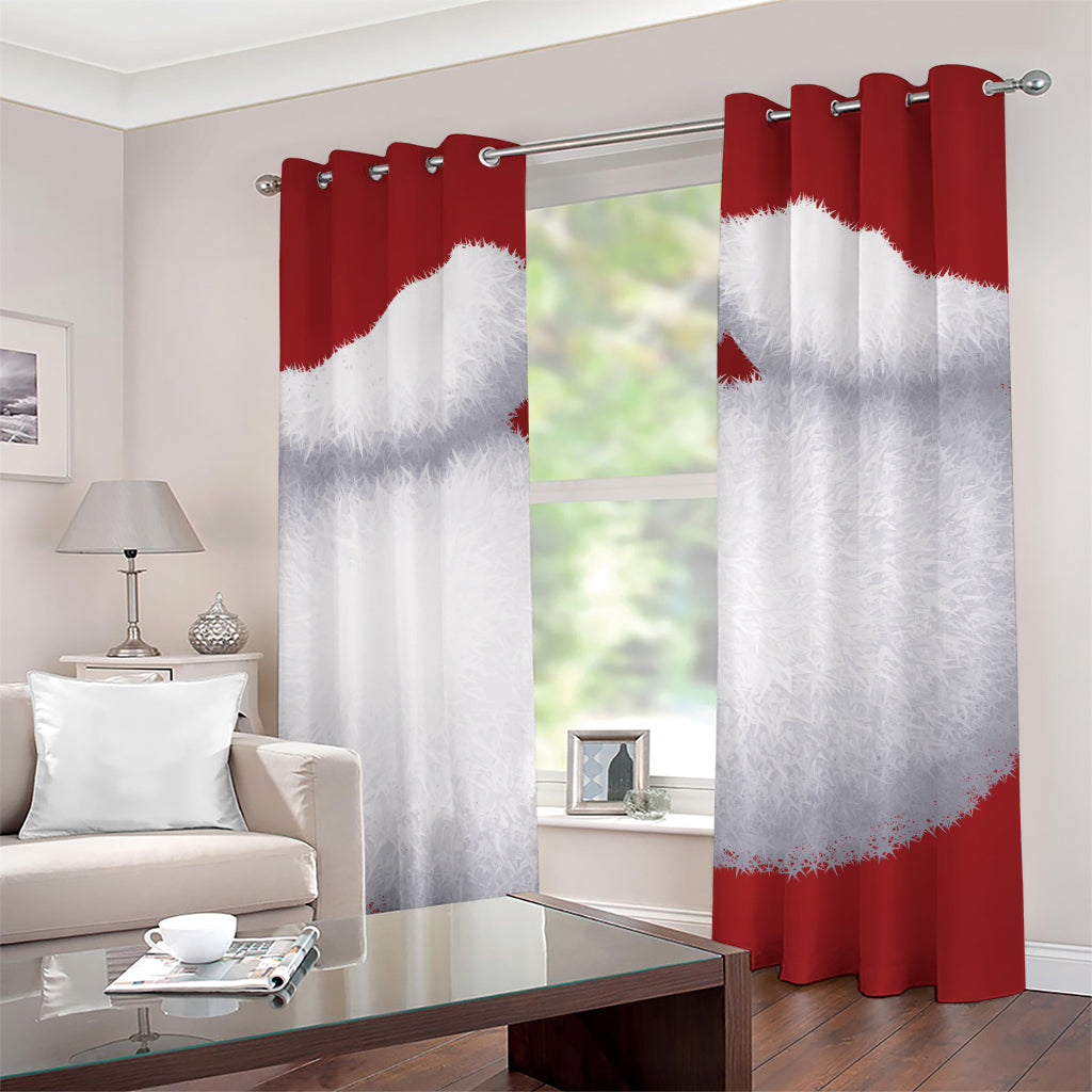 Santa Claus Beard Print Grommet Curtains