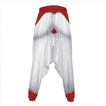 Santa Claus Beard Print Hammer Pants