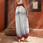 Santa Claus Beard Print Harem Pants