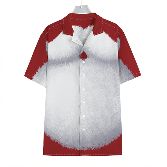 Santa Claus Beard Print Hawaiian Shirt