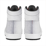 Santa Claus Beard Print High Top Leather Sneakers