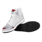 Santa Claus Beard Print High Top Leather Sneakers