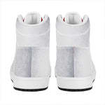 Santa Claus Beard Print High Top Leather Sneakers