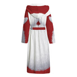 Santa Claus Beard Print Hooded Bathrobe