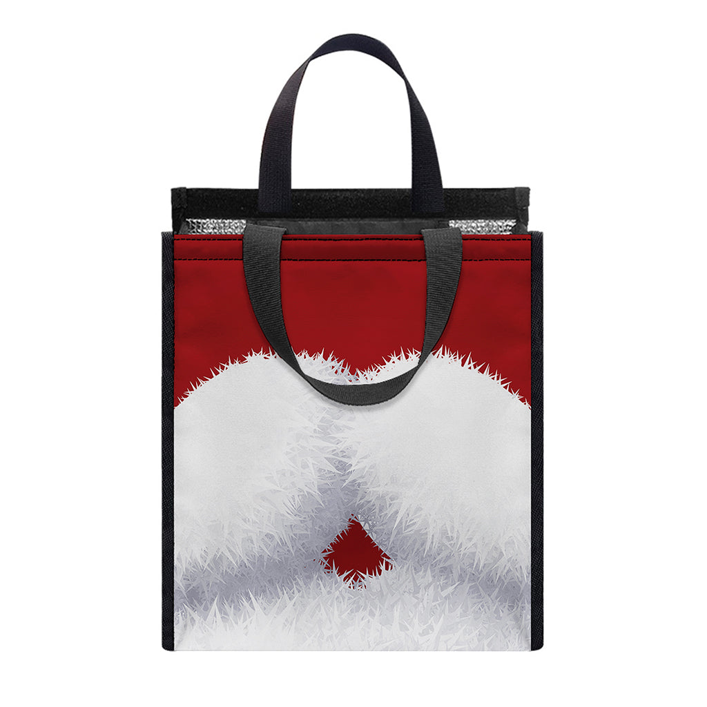 Santa Claus Beard Print Insulated Lunch Tote