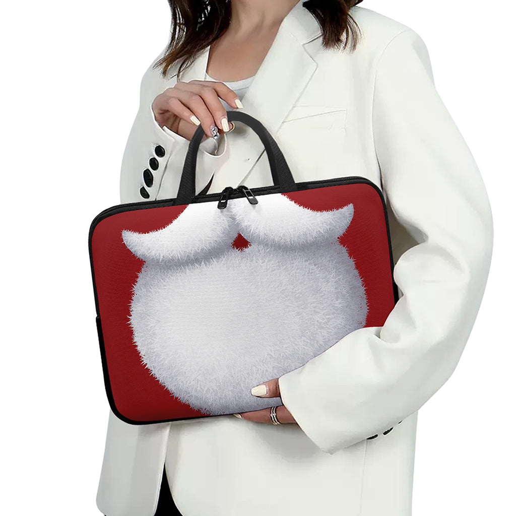 Santa Claus Beard Print Laptop Sleeve With Handle