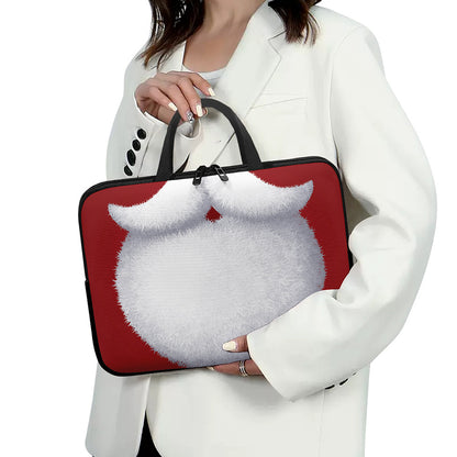 Santa Claus Beard Print Laptop Sleeve With Handle