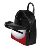 Santa Claus Beard Print Leather Backpack