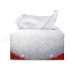 Santa Claus Beard Print Leather Tissue Box Cover