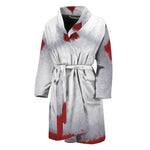 Santa Claus Beard Print Men's Bathrobe